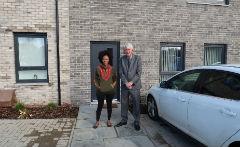 Cllr Devlin with resident Cllr Devlin with resident