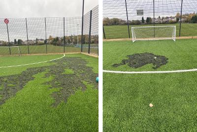Muirend pitches vandalised Muirend pitches vandalised